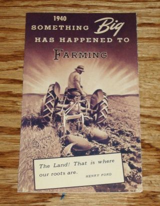 1940 Ford Ferguson Tractor Farming Foldout Sales Brochure 40