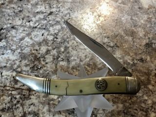 Winchester T.  M.  Usa 1993 Waterfall Celluloid 45 - 70 Large Toothpick Knife Nr