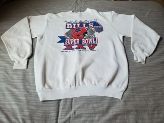 Vintage Nfl Buffalo Bills 1990 Afc Champs Bowl Sweater Sz Xl,  Very Rare