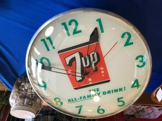 7 Up Swihart Bubble Glass Light Up Wall Clock - Made in USA - Elwood,  Indiana 3