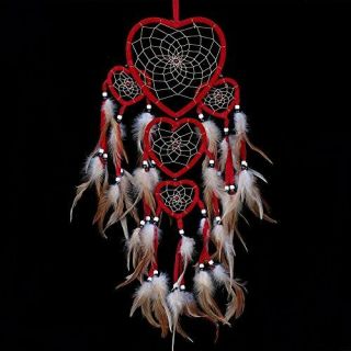 Heart Shaped Dream Catcher With Feathers Car Wall Hanging Decoration Home Decor