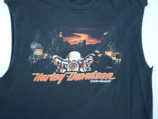 Harley - Davidson Men ' s Muscle T - Shirt Fayetteville,  N.  C.  Black Sleeveless Sz:XL? 2