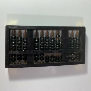 Lotus Flower Brand Abacus 91 Beads 13 Rods - 9.  5” X 4.  5” Black Vintage 1990’s 3