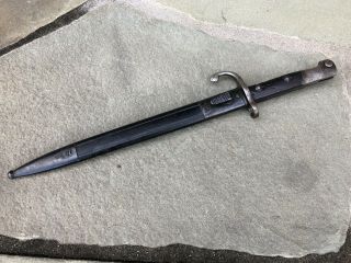 Ww1 German Mauser Bayonet With Leather Scabbard