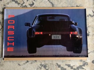Vintage 1989 Porsche Flying 911 Custom Poster Print “talberg” 37”x22” Seinfeld