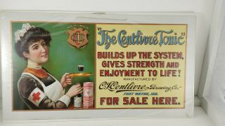 Vintage Rare Centlivre Tonic Cardboard Sign Early 1900s 90