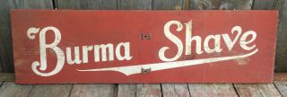 Vintage Hand Painted Wooden 2 Sided Burma Shave Country Store Advertising Sign