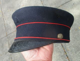 Usmc Marine Corps Blue Enlisted Bell Crown Visor Hat,  Easy Restoration