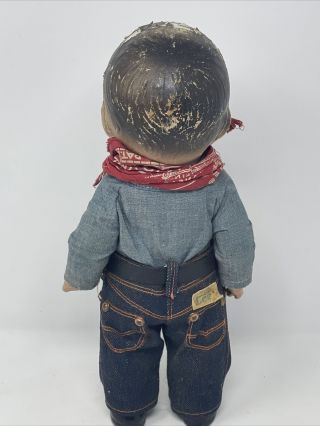VTG Advertising Buddy Lee Doll Composition Store Use Cowboy Union Made 4