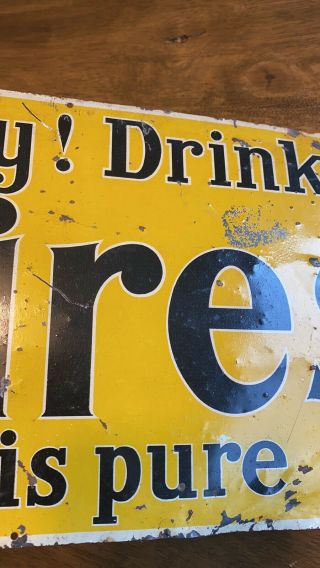 RARE 1900s Hires Rootbeer Soda Tin Sign 5