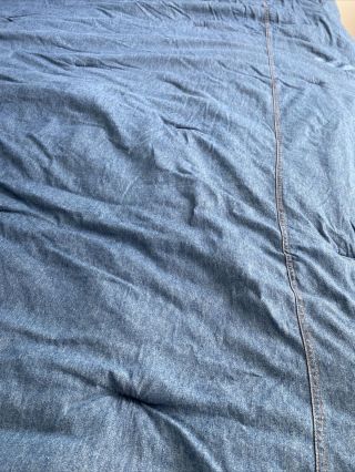 Vintage Ralph Lauren Blue Denim Jean Comforter Heavy Dark Wash Twin Cotton