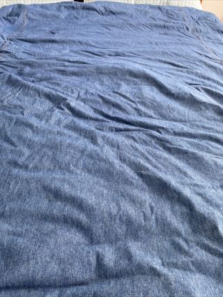 Vintage Ralph Lauren Blue Denim Jean Comforter Heavy dark Wash TWIN Cotton 3
