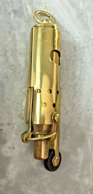 Auth.  Vintage WWI WWII Brass Wind Proof Trench Lighter With Engraving 3