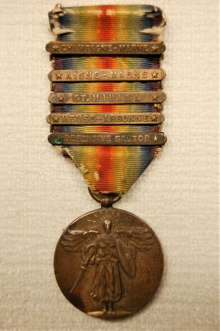 World War I The Great War For Civilization Medal With 5 Bars Wwi
