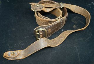 Ww1 Era British Canadian Bef Cef Leather Sam Browne Belt & Cross Strap