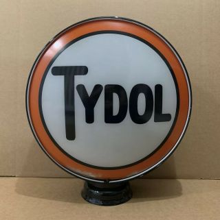 Vintage Tydol Glass Gas Pump Globe Top Station Garage Ethyl Sign Oil