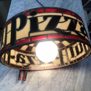 Rare Vintage Pizza Hut Tiffany Style Lamp / Light Fixture