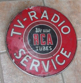 Vintage RCA Radio TV Tube Dealer Lighted Advertising Sign 2