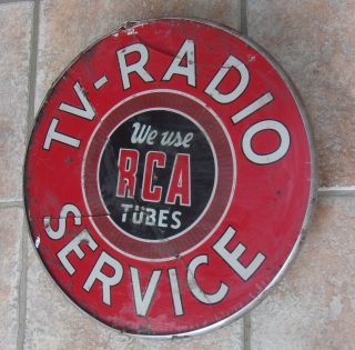 Vintage RCA Radio TV Tube Dealer Lighted Advertising Sign 3