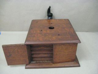 Vtg Victor Victrola Vv Iv Oak Tabletop Phonograph Wood Case Cabinet Only