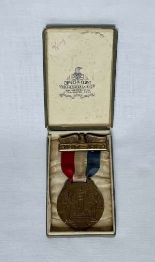 World War I Service Medal W/ Box - Ransom County,  North Dakota Nd - Named