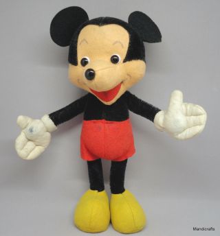 Schuco Mickey Mouse Wdp Doll Mohair Plush Bigo Bello 1960 Disney 28cm 11in Vtg
