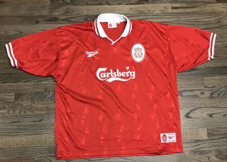 Vintage Liverpool Fc Vintage 1996/98 Reebok Soccer Jersey Size 2xl 50/52