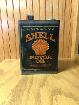 Vintage Shell Mex Motor Oil Can