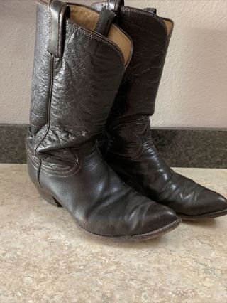 Vintage Tony Lama Western Cowboy Boots - Size 12 Usa 5010 0659 6106 39 - J - 3