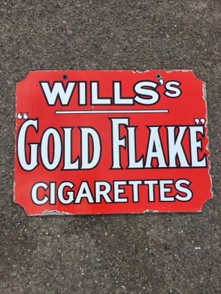 Wills’s Star Cigarettes Enamel Advertising Sign