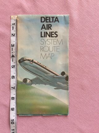 1978 Delta Airlines System Route Map Brochure