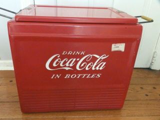 Vintage Drink Coca Cola in Bottles Metal Cooler Ice Chest Progress Louisville KY 3
