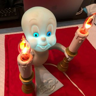 Vintage Glowing Casper The Friendly Ghost Lamp With Candle Lamps,