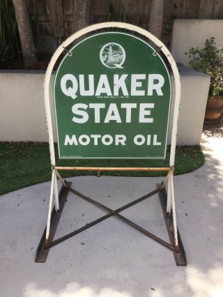 Quaker State Tombstone Sidewalk Sign