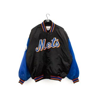 Vintage 90s Starter York Mets Color Block Jacket Size Xxxl