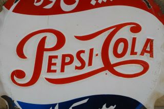 Vintage Arabic Pepsi Cola Porcelain Enamel Sign 3