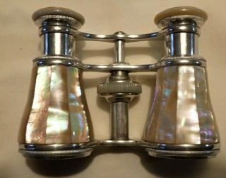 Vintage Mother Of Pearl Opera Glasses Binoculars - approximately 4 