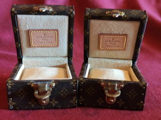 Louis Vuitton Lv Jewelry Display Hard Box Case.  Authentic.  A Pair