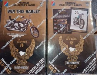 Harley Davidson Premium Collectors Cards Series 2 & 3 Boxs 72 Total Packs