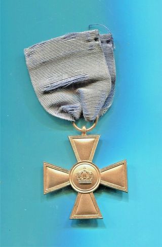 Great Historical German Ww I 15 Jahre Dienstauszeichnung Medal W / Ribbon