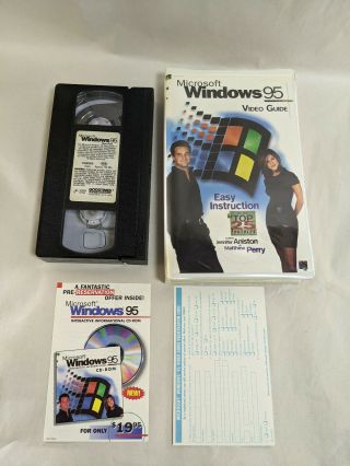 Vintage Windows 95 Video Guide W/ Matthew Perry & Jennifer Aniston - Vhs Friends