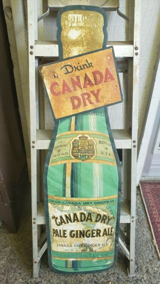 Vintage 1925 Canada Dry Ginger Ale Guatemala Tin Sign Drink Canada Dry