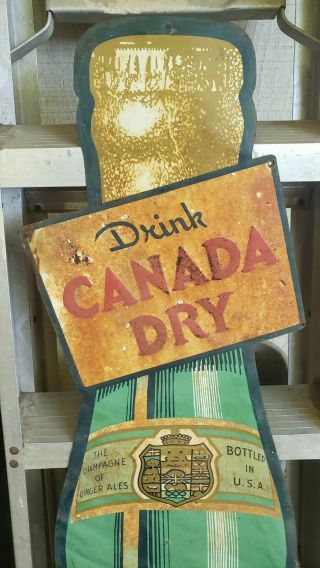 Vintage 1925 Canada Dry Ginger Ale Guatemala Tin Sign Drink Canada Dry 3