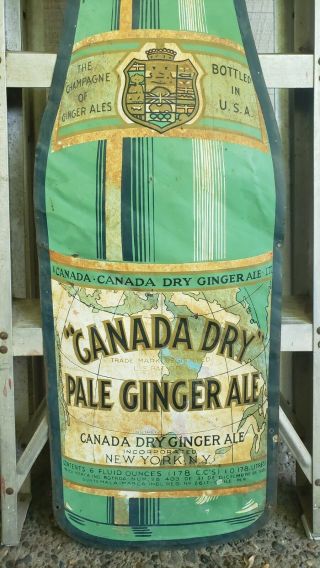 Vintage 1925 Canada Dry Ginger Ale Guatemala Tin Sign Drink Canada Dry 4