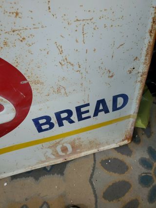 Vintage 1950 KERNS Bread Embossed Tin Litho Sign 47x36 4