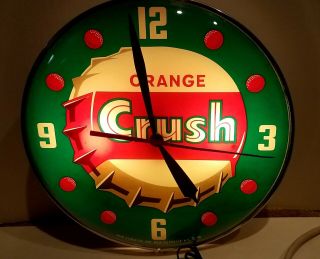 Vintage Pristine Orange Crush Pam Wall Clock