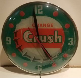 Vintage Pristine Orange Crush Pam Wall Clock 3