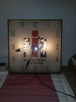 International Harvester Dealer Sign Clock 1940 
