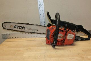 Vintage Stihl 015av Chainsaw With 16 " Bar & Chain Runs & Cuts,  Great To Restore