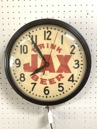 Vintage Jax Beer Pam Clock - 15 1/2” - 10856